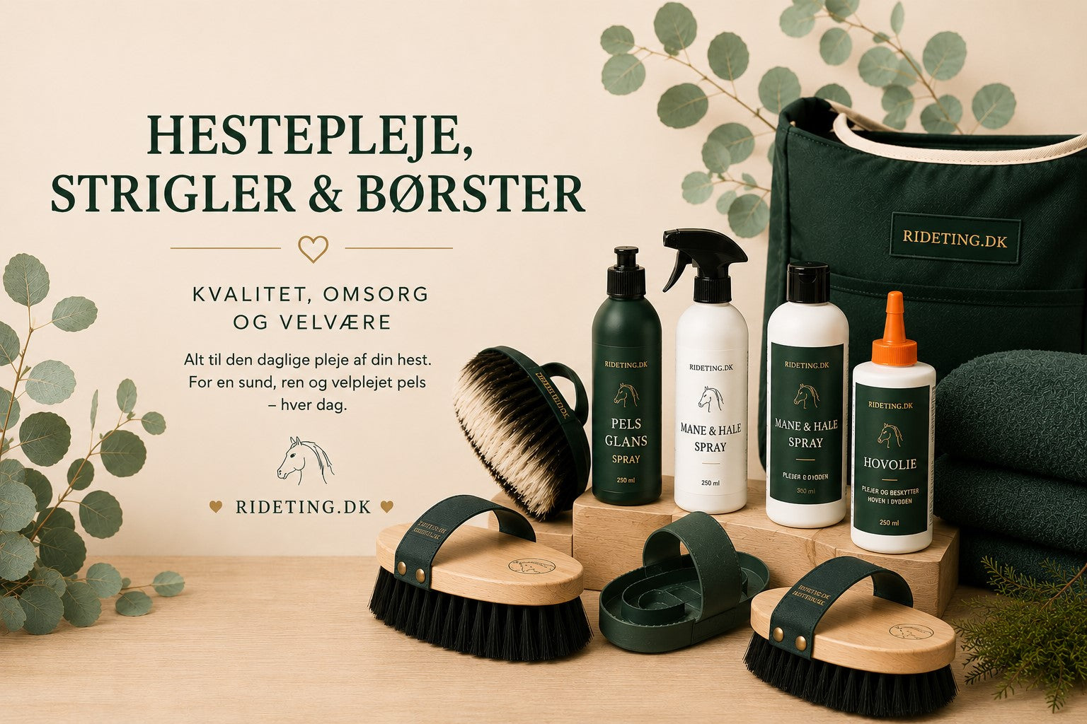 Velvære - plejeprodukter, strigler & børster