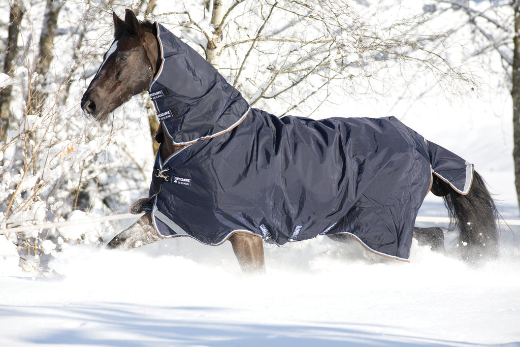 Horseware Rambo Duo Plus 1000D Ballistic Nylon, Turnout 100g , inkl. hals og 300g liner - Regndækken / Overgangsdækken / Vinterdækken
