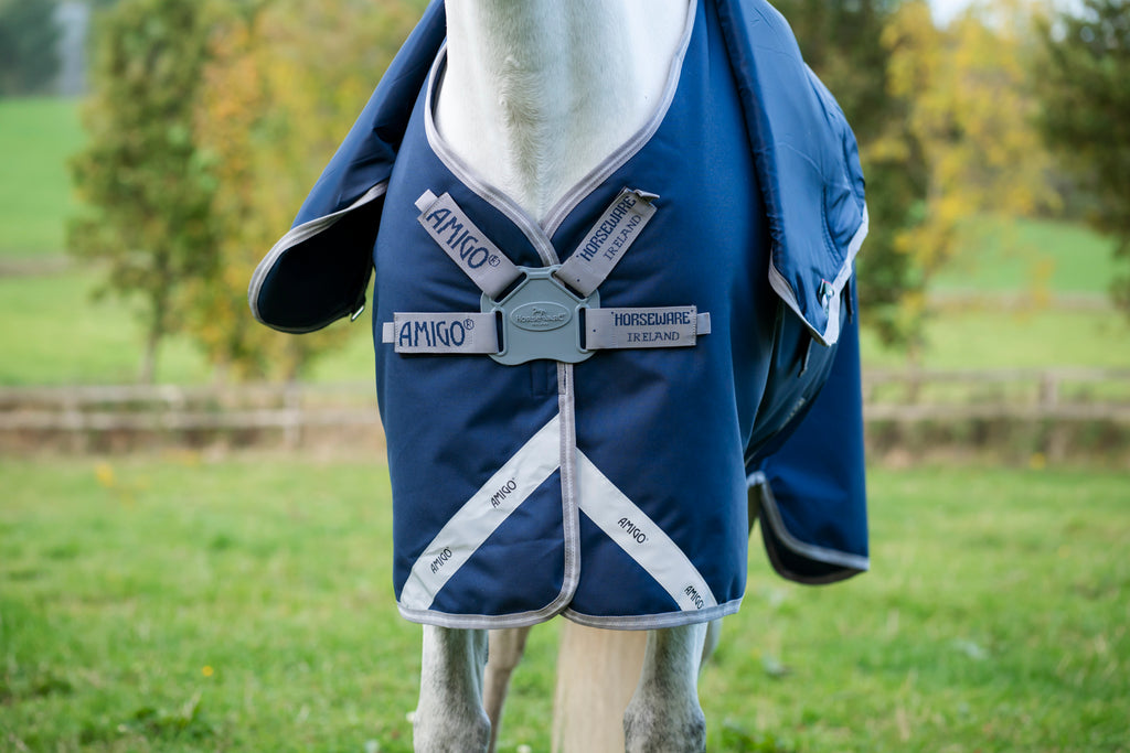 Amigo 1200D FieldSafe Plus Turnout 50g, inkl. hals Regndækken / Overgangsdækken