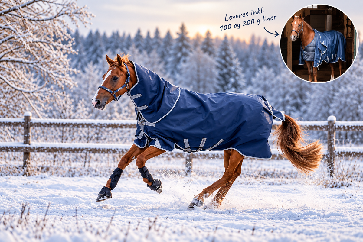 Horseware Amigo 1200D Plus Turnout Bundle 50g , inkl. hals og 100g og 200g liner - Regndækken / Overgangsdækken / Vinterdækken