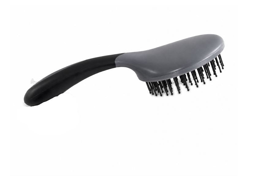 Man- og halebørste til hest – Ergonomisk & skånsom 23,5x10,5cm - Grå