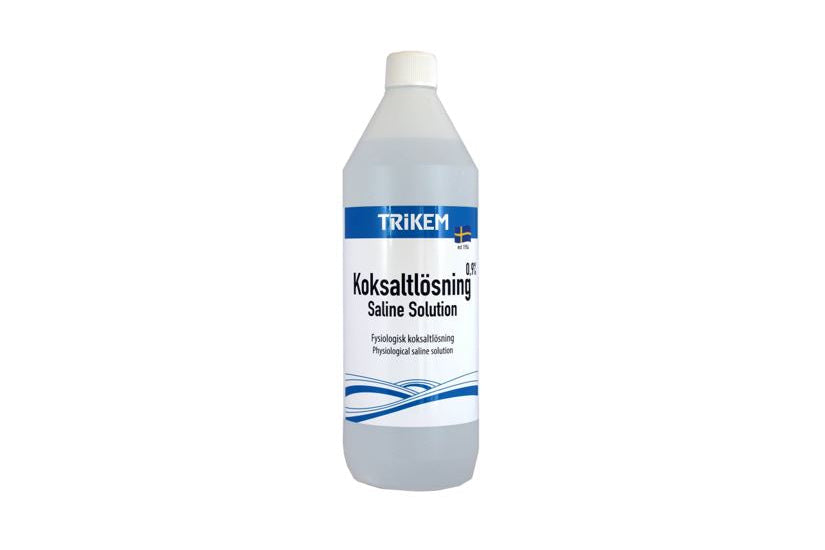Trikem Saltvandsopløsning 0,9 % – Til øjne, sår og hud - 1000ml