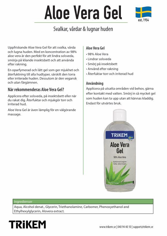 Aloe Vera Gel – Kølende og plejende gel med 98 % Aloe Vera 250ml