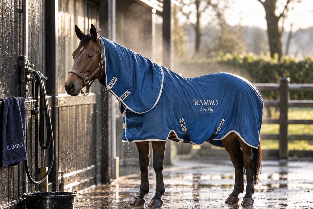 Horseware Rambo Supreme Dry Rug Tørre / Transportdækken med hals- Tørredækken med ekstrem tørreevne