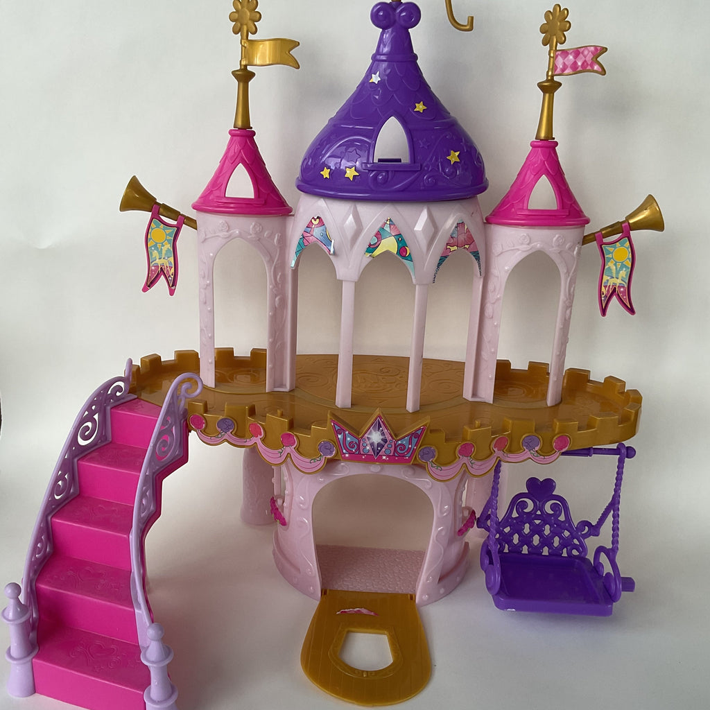 My Little Pony slot med trappe og gynge – pink/lilla – ca. 45 x 40 cm