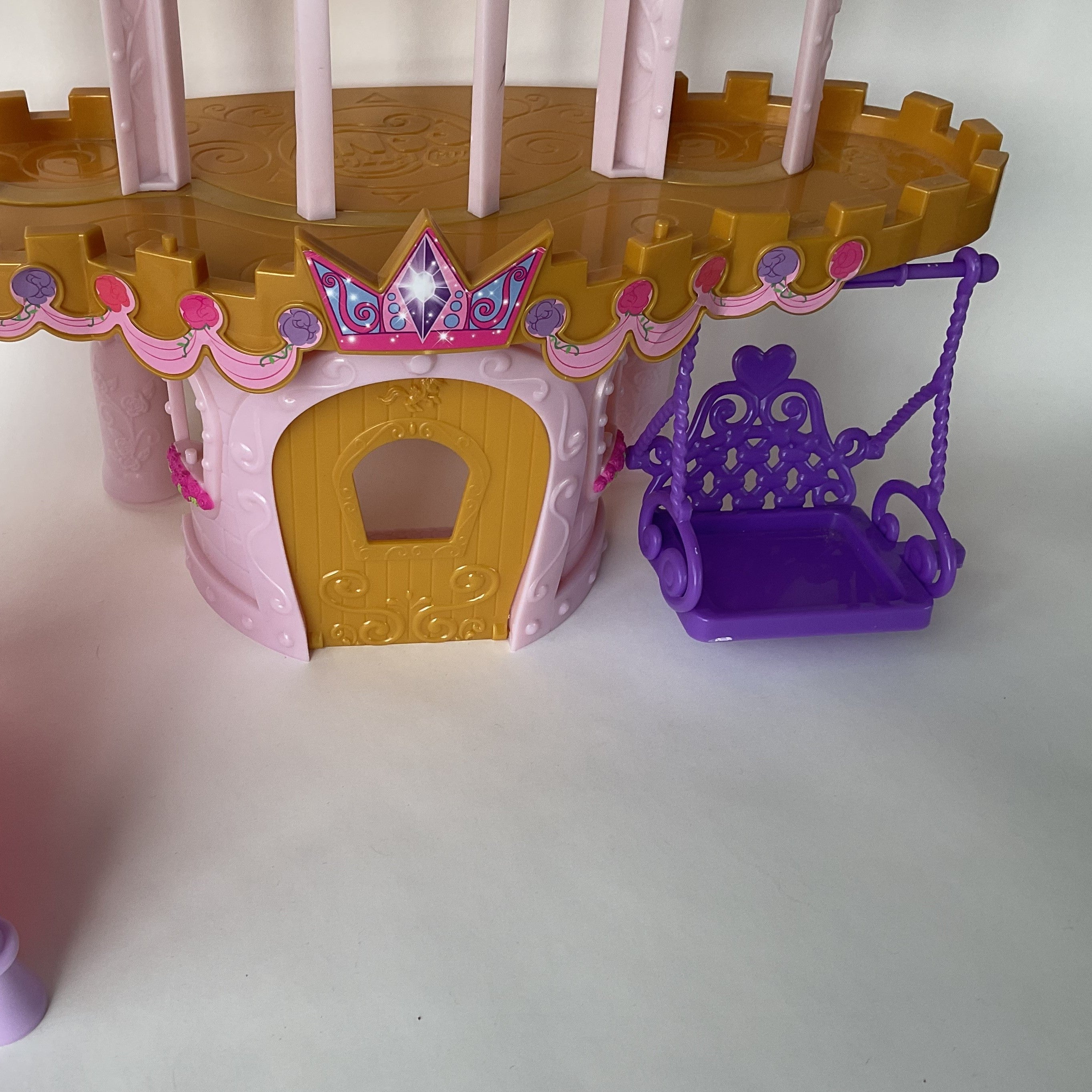 My Little Pony slot med trappe og gynge – pink/lilla – ca. 45 x 40 cm