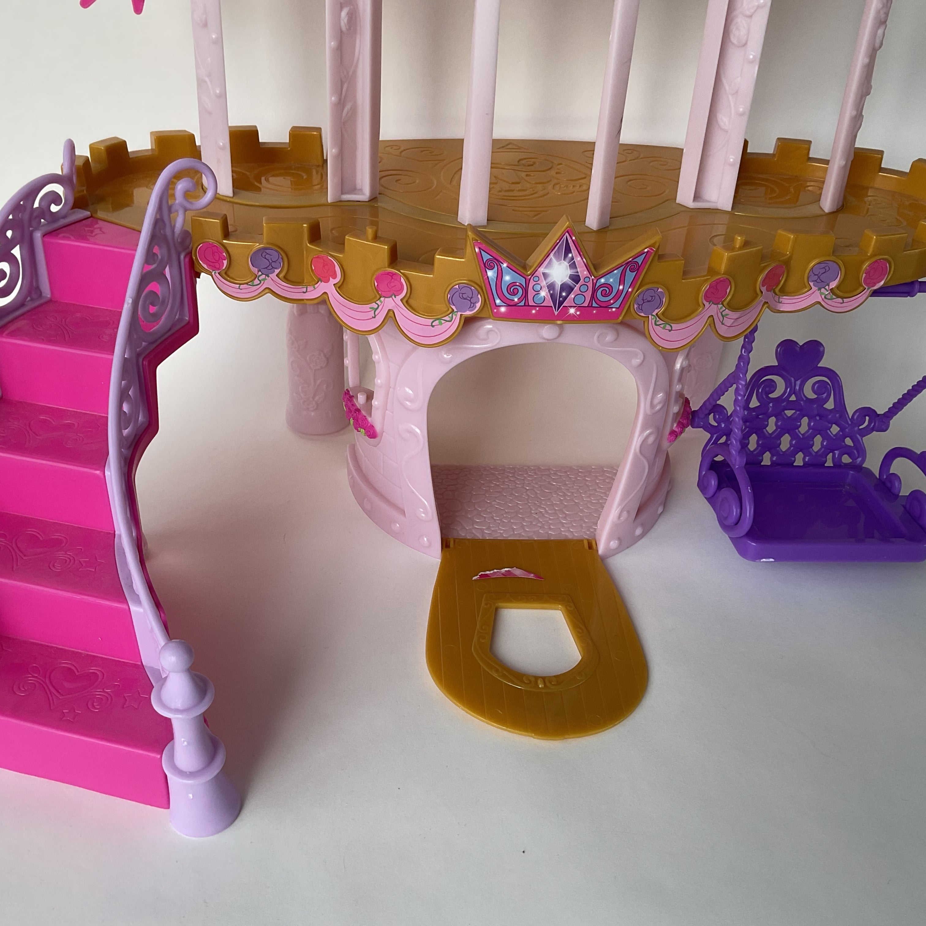 My Little Pony slot med trappe og gynge – pink/lilla – ca. 45 x 40 cm