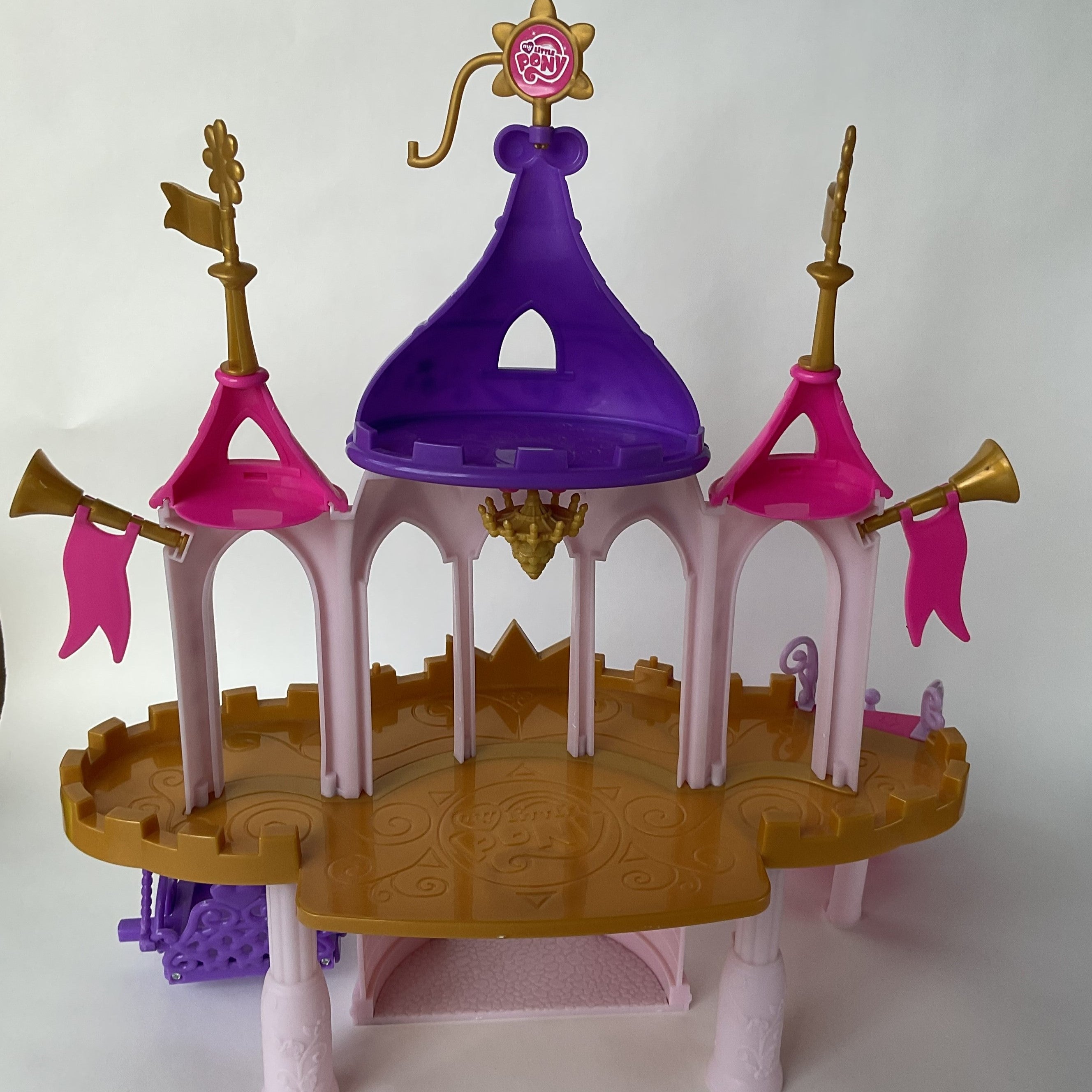 My Little Pony slot med trappe og gynge – pink/lilla – ca. 45 x 40 cm