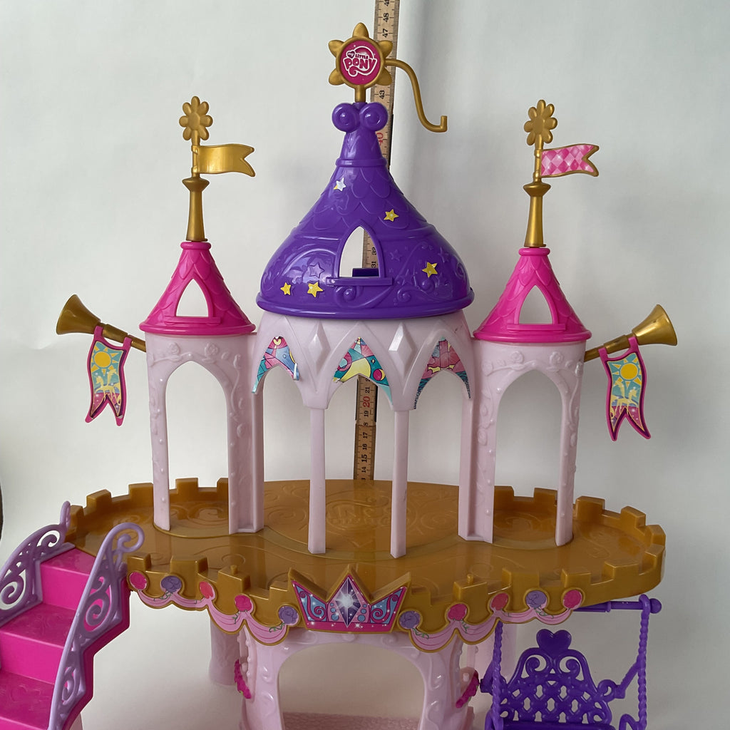 My Little Pony slot med trappe og gynge – pink/lilla – ca. 45 x 40 cm