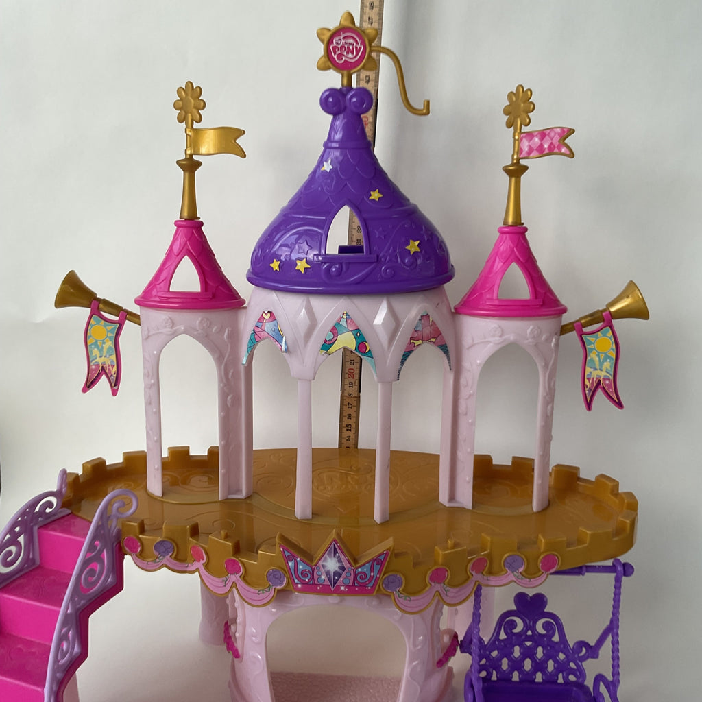 My Little Pony slot med trappe og gynge – pink/lilla – ca. 45 x 40 cm
