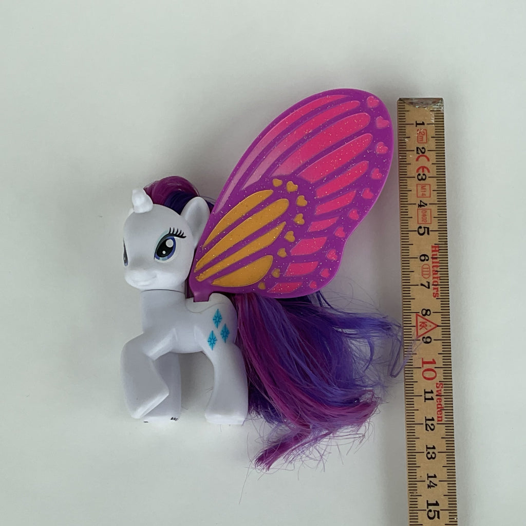 My Little Pony figur med store pink vinger – hvid/lilla – ca. 12 cm