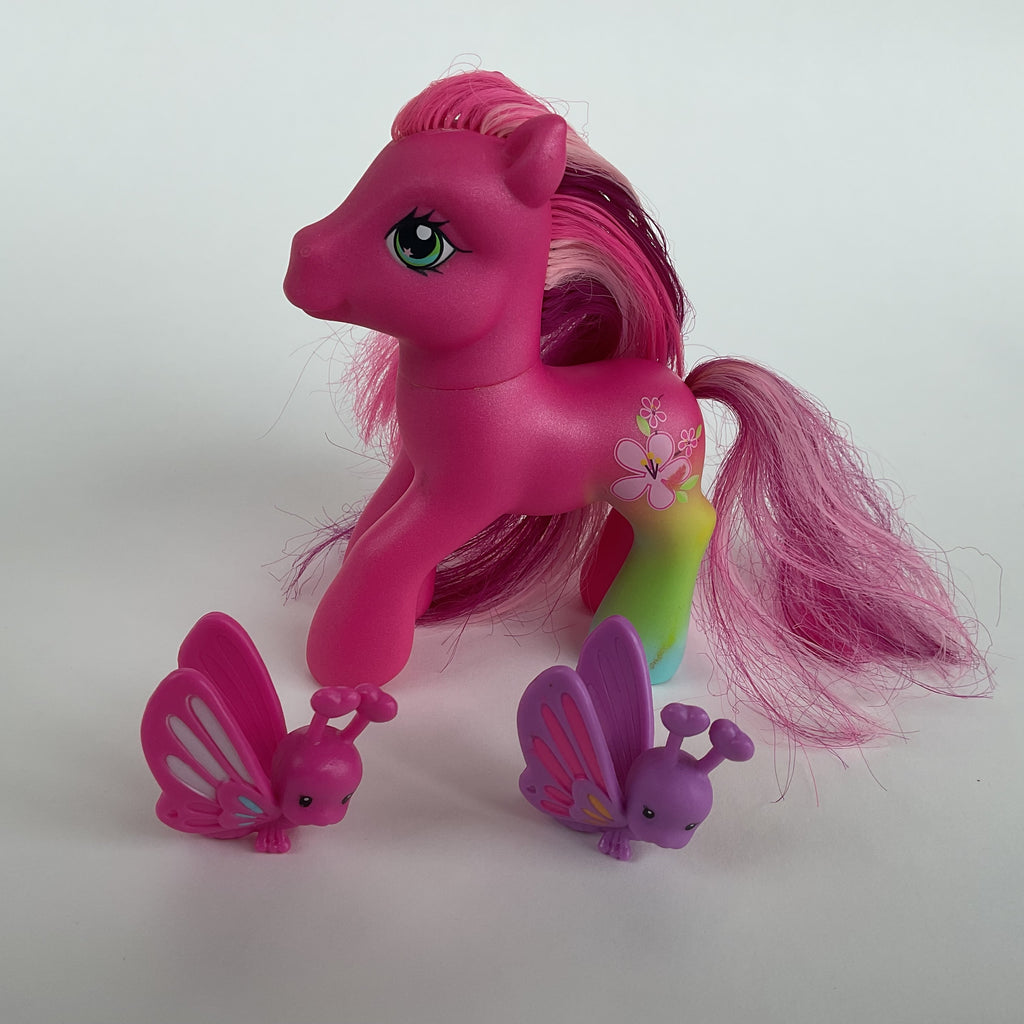 My Little Pony figur med sommerfugle – pink med langt hår – ca. 12 cm