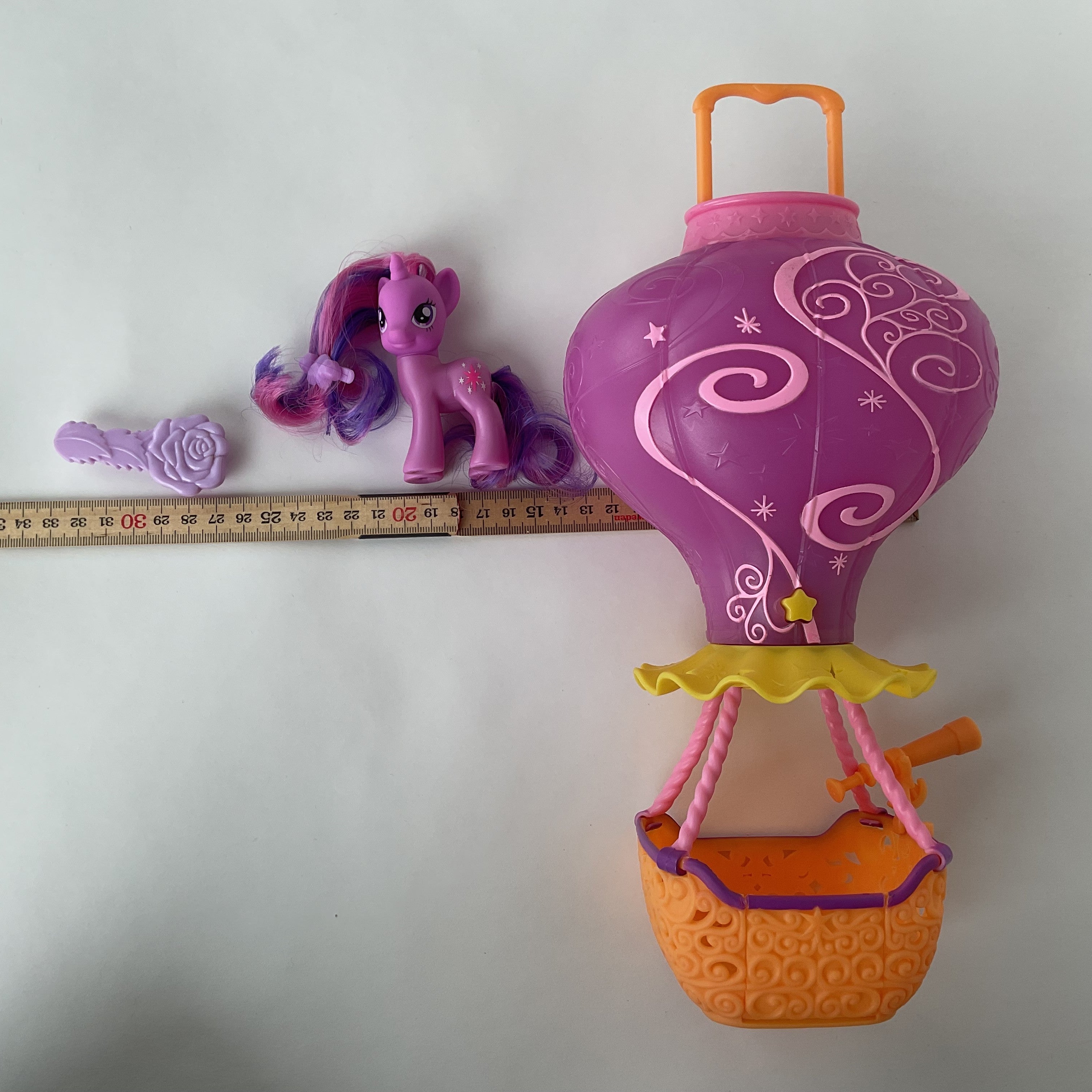 My Little Pony pony med luftballon – inkl. børste og hårspænde