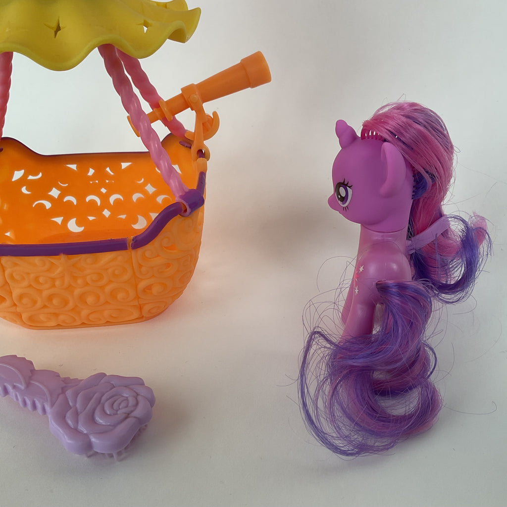 My Little Pony pony med luftballon – inkl. børste og hårspænde