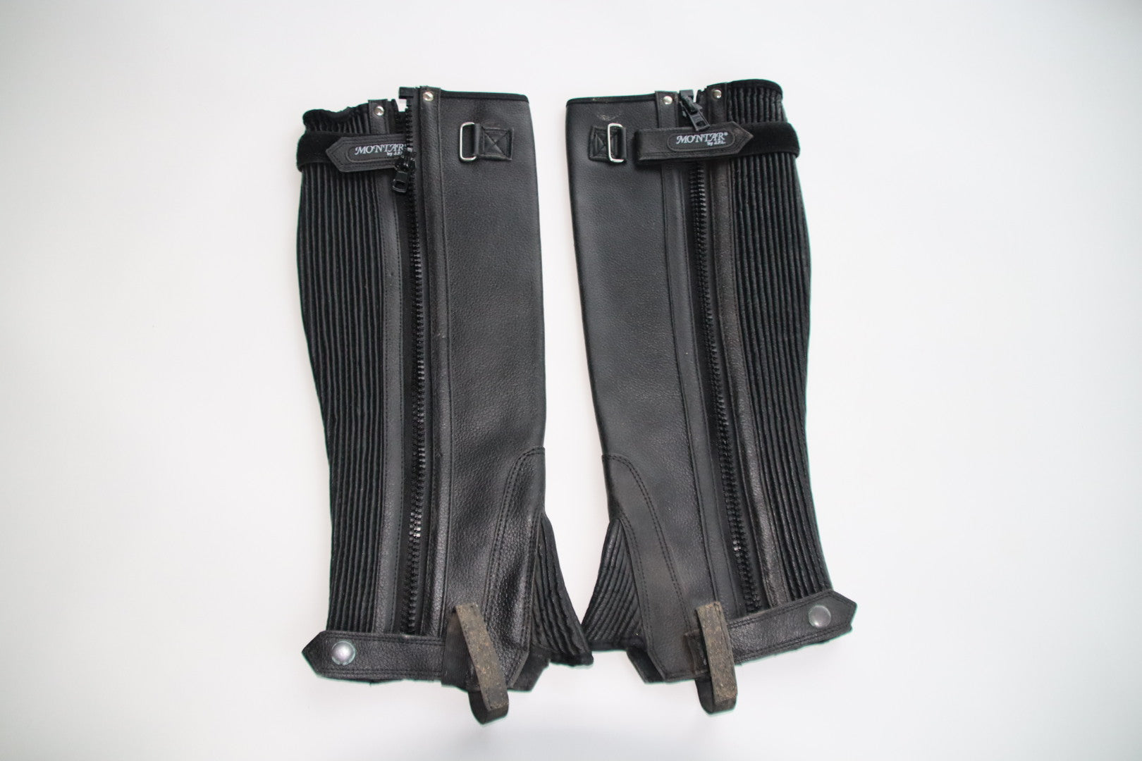 Montar læderchaps / læder leggins – str. S