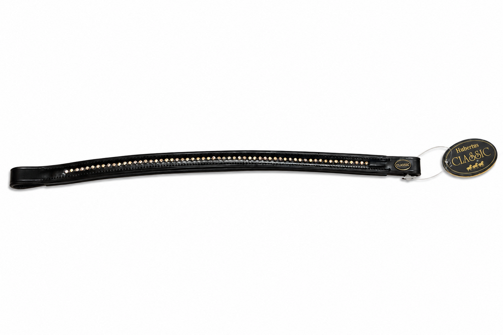 Hubertus Classic pandebånd med dekorative sten – str. Cob