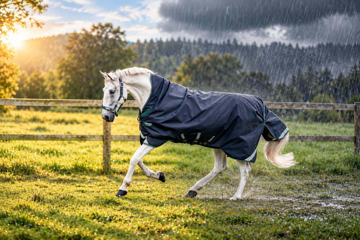 Horseware Rambo 1680D Ballistic Nylon, Wug Turnout 50g – Ekstrem styrke, maksimal komfort. Regndækken / Overgangsdækken