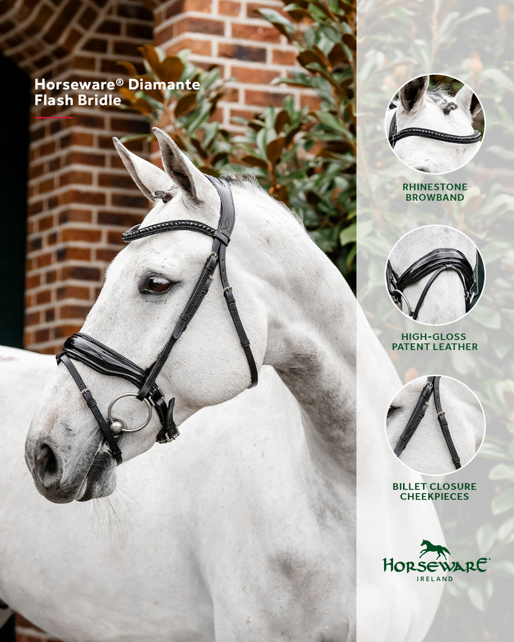 Horseware Diamante Flash Bridle stævne trense