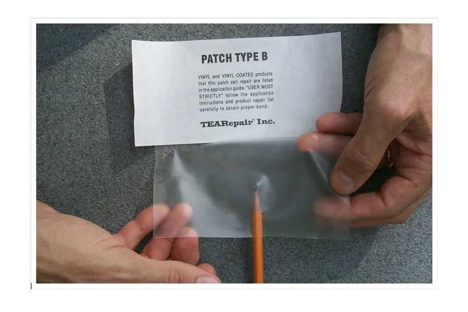 Tear-Aid Type B Reparationslap til dækken, PVC & Vinyl 7,6 x 30 cm