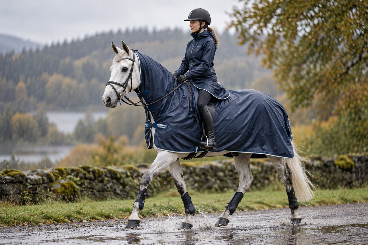 Horseware Newmarket Rain Sheet Ridedækken - Vandtæt ridedækken med fleecefor