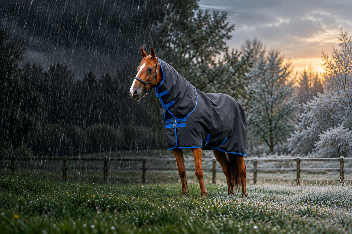 Horseware Amigo Ripstop 900D Plus Turnout 100g inkl. hals - Regndækken / Overgangsdækken