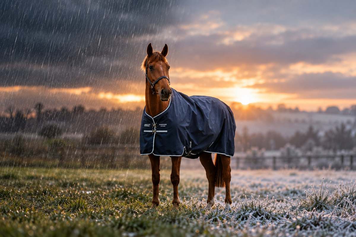 Horseware Amigo Ripstop 900D Turnout 100g - Regndækken / Overgangsdækken